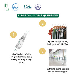 Xịt thơm quần áo JALIN Grapefruit Rose hương tinh dầu nước hoa 3 tầng hương sang trọng (50ml/250ml)