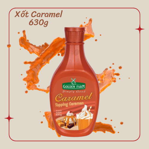 Sốt Caramel Golden Farm 630g – Sốt phủ topping pha chế cà phê, trà sữa ...