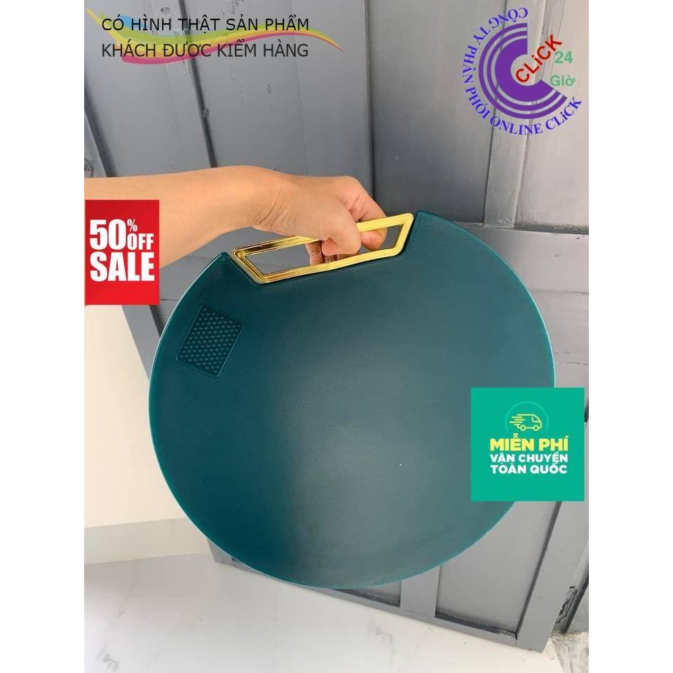 Thớt Xanh Xoay 360 độ Kháng Khuẩn Chống Nấm Mốc Siêu To Có Chân Đế Mạ Vàng Tự Đứng Được