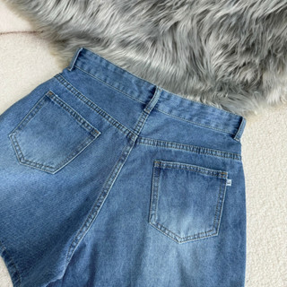 Quần Giả Váy Jean Bigsize Nữ Dáng Váy Mini Lưng Cao Xẻ Tà Cá Tính Tôn Dáng Vải Jean GV3/GV2