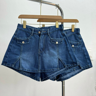 Quần Giả Váy Jeans Bigsize Nữ Dáng Váy Mini Ngắn Vải Jean Mềm Cạp Cao Tôn Dáng GV2/GV3