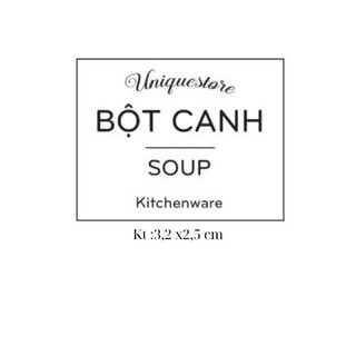Tem dán tên các loại gia vị chống nước không rách khi đem rửa