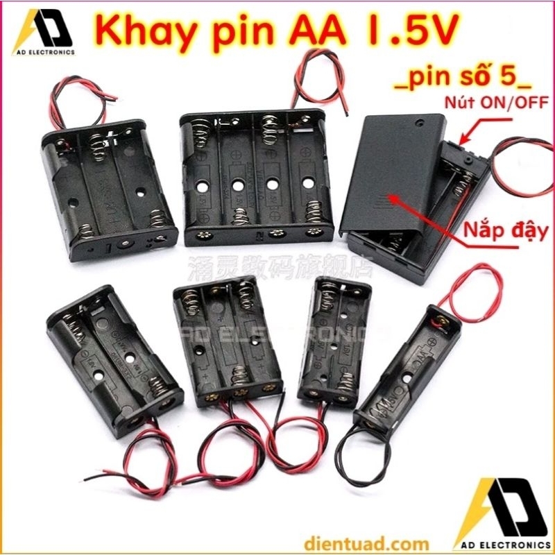 Khay đế pin AA (pin 2A) 1.5V nhiều size có nút ON/OFF | Shopee Việt Nam