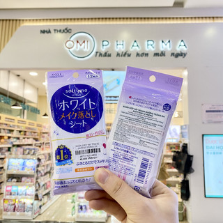 Khăn Ướt Tẩy Trang Dưỡng Trắng Da Softymo Kose Nhật Bản (12 Miếng/Gói)