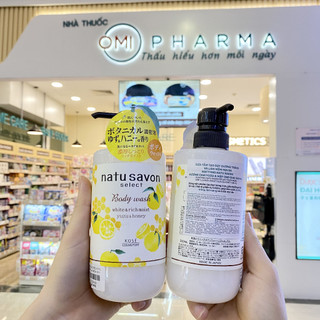 Sữa Tắm Tạo Bọt Dưỡng Trắng Và Làm Mềm Mịn Da Hương Cam Yuzu & Mật Ong Softymo Kosé Natu Savon Nhật Bản Chai 500ml