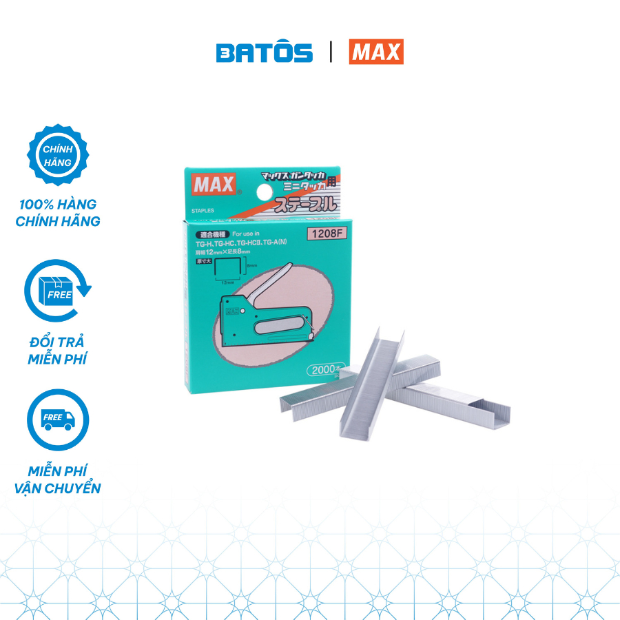 Đinh ghim gỗ MAX 1208F - Dùng cho các loại máy ghim gỗ TG-HC