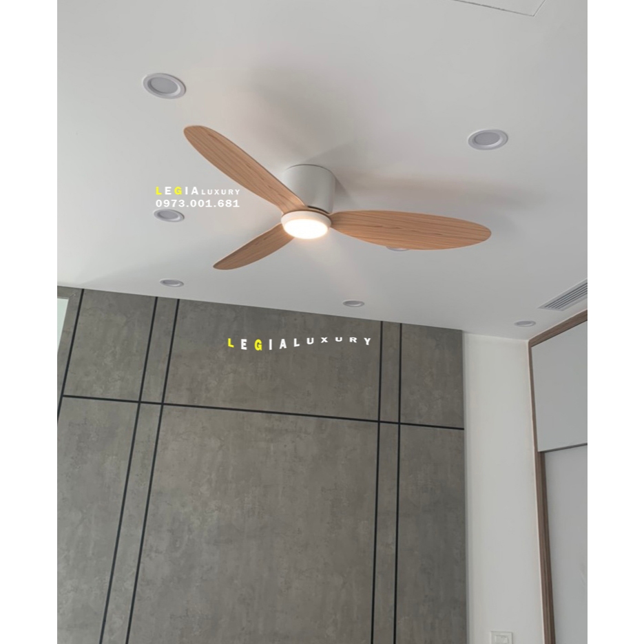 Ảnh Quạt Trần Cổ Ngắn 18cm LGFAN728 | Quạt trần ốp sát trần | Quạt trần cho chung cư trần thấp 2025 4