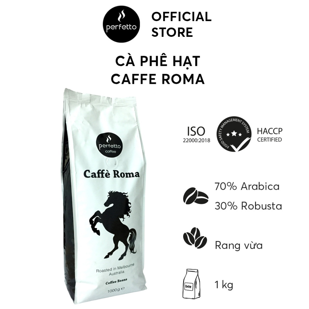 [Perfetto Coffee] Cà phê hạt nhập khẩu Caffe Roma (1000g) | Shopee Việt Nam