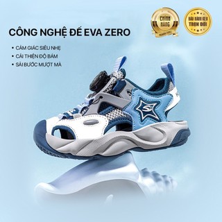 Dép quai hậu cho bé 6 - 12 Tuổi HOBIBEAR GU8182 đế Eva, xăng đan tăng chiều cao có khóa xoay