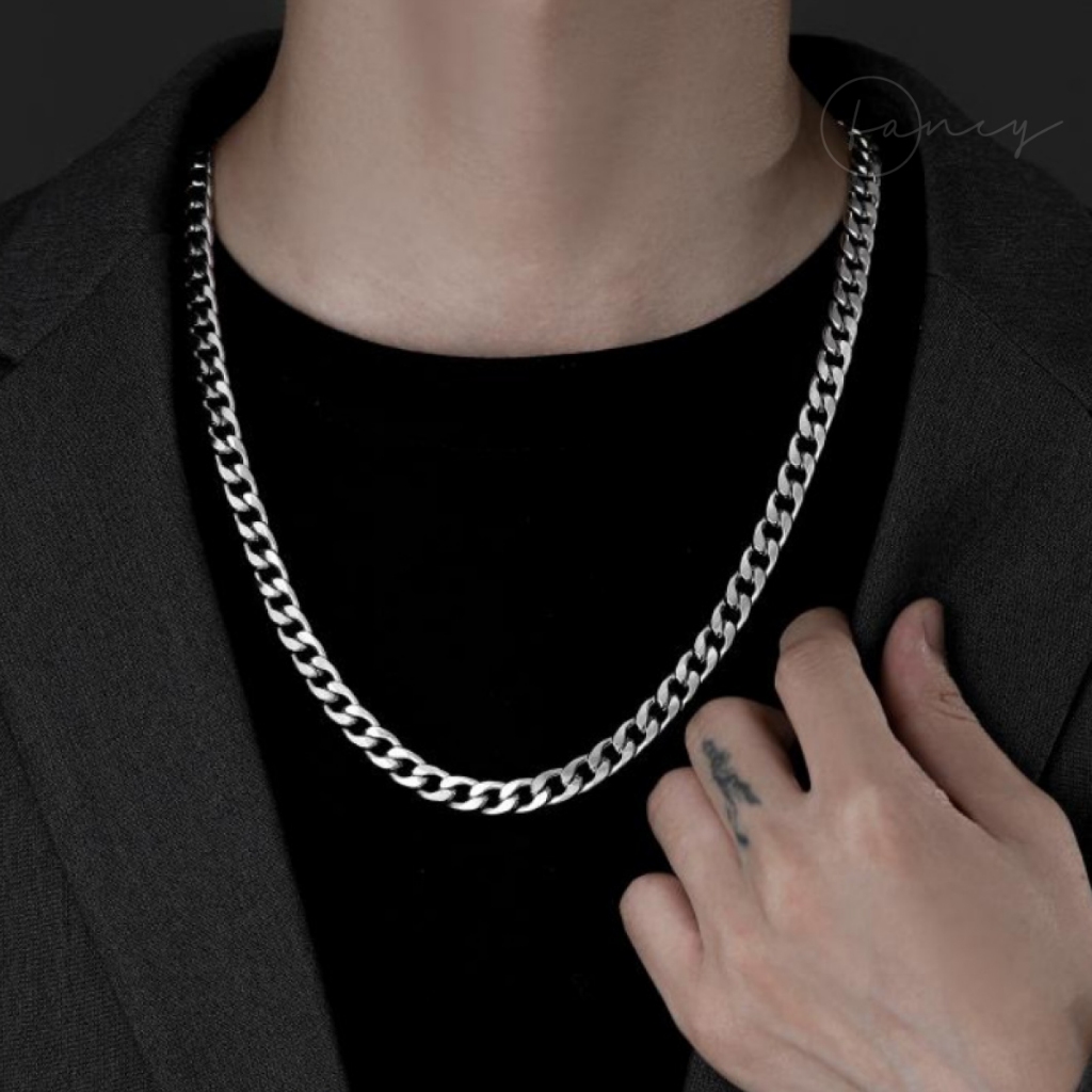 Dây Chuyền Nam Titan Không Gỉ, Dây chuyền mắt xích kiểu basic dành cho nam | Fancy.