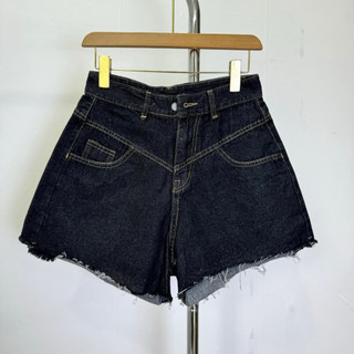 Quần Đùi Jean Bigsize Nữ Chữ A Lưng Cao Cắt Lai Rách Gấu Sành Điệu Vải Jean Không Giãn J5