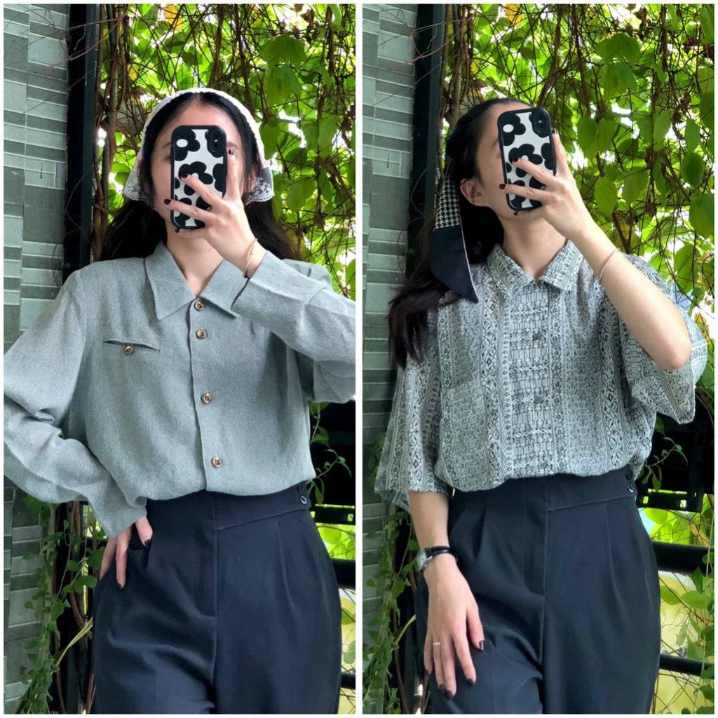Sơ mi vintage/hoạ tiết/cổ điển/ 2hand chọn mẫu/update thường xuyên [ig: april6_clothing]