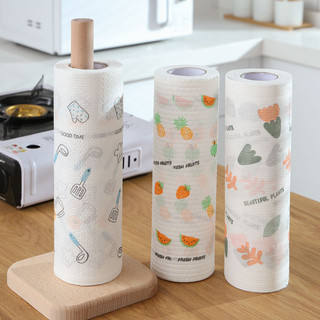 Cuộn khăn giấy vải lau đa năng 200 tờ, Khăn lau bếp, lau chén bát siêu thấm hút, tái sử dụng
