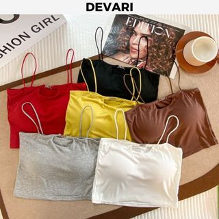 Áo bra hai dây không gọng đệm mút mỏng thoáng khí nâng ngực phong cách thể thao basic DEVARI B3034