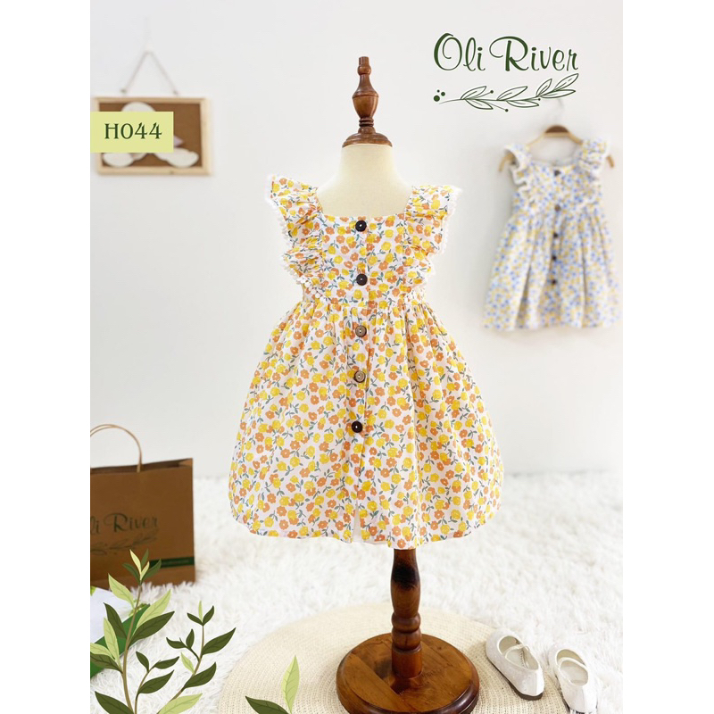 Váy bé gái cánh tiên dáng xòe hoa nhí H044 cho bé 10 tuổi (33–36kg) xinh xắn, dễ thương