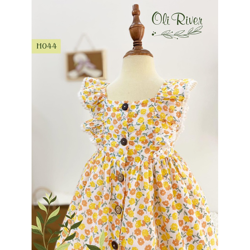 Váy bé gái cánh tiên dáng xòe hoa nhí H044 cho bé 10 tuổi (33–36kg) xinh xắn, dễ thương