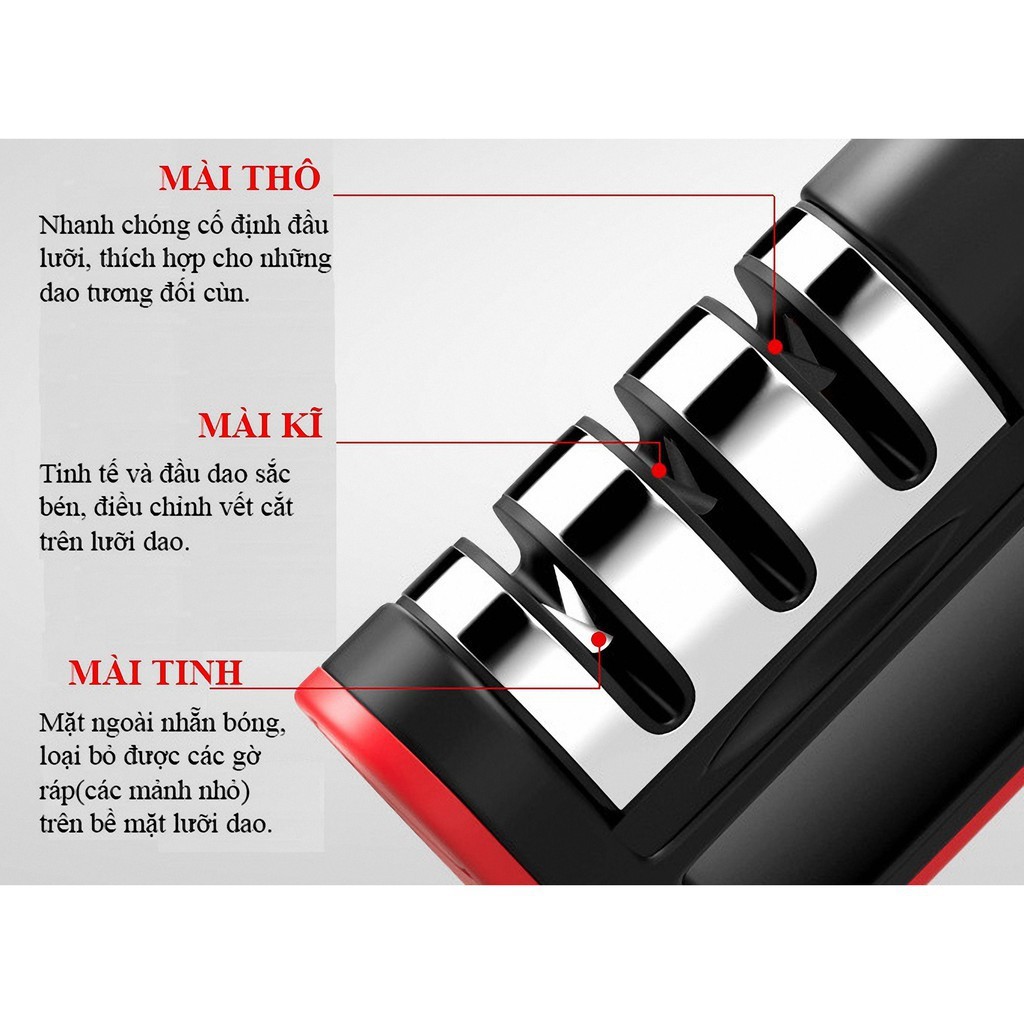 [CHÍNH HÃNG] Dụng Cụ Mài Dao Kéo KATASIWA, Bộ Mài Dao Cầm Tay 3 Rãnh Cao Cấp SP47