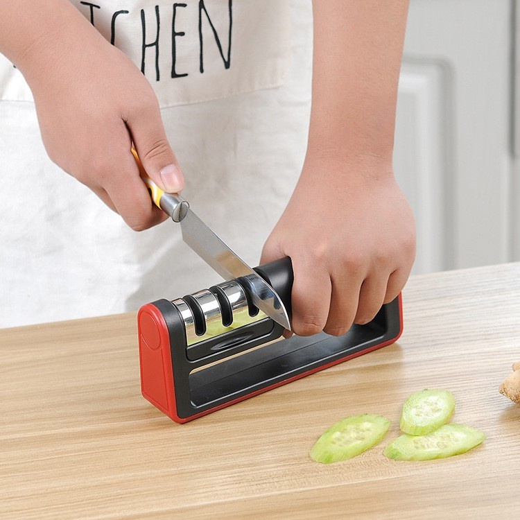 [CHÍNH HÃNG] Dụng Cụ Mài Dao Kéo KATASIWA, Bộ Mài Dao Cầm Tay 3 Rãnh Cao Cấp SP47