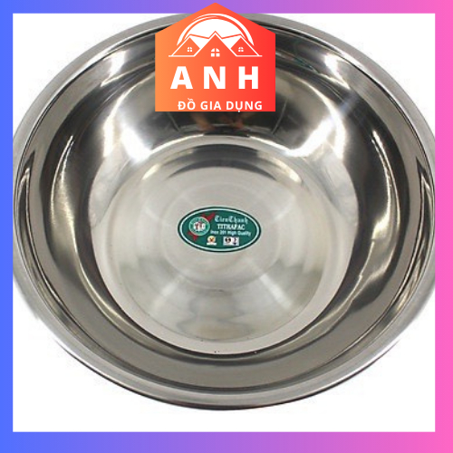 Thau inox sâu lòng TITHAFAC - Chậu inox cao cấp dày dặn có viền cầm tay ...