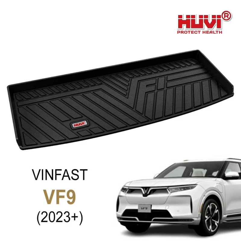 Thảm lót cốp 3D xe VINFAST VF9 2023+ chính hãng Việt Nam Thảm đúc HUVI CAO CẤP KHÔNG MÙI - KHÔNG ẨM MỐC - DỄ VỆ SINH — ảnh 1