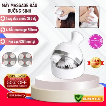 Máy massage đầu 4 chân, Mát xa đầu giảm căng thẳng mệt mỏi - Máy massage đầu mini 3D thu giãn gội đầu dưỡng sinh