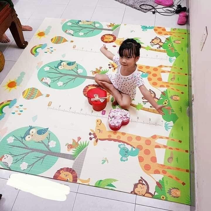 THẢM XỐP XPE 2 MẶT CHỐNG TRƠN TRƯỢT CHO BÉ- CHỐNG THẤM 1,8x2m- gấp gọn tiện lợi