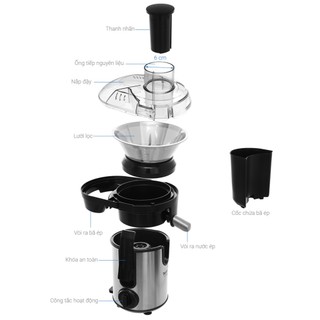 Máy ép trái cây Tefal ZE420D38, công suất 400W, học chứa bã lớn 0.95L - Hàng chính hãng