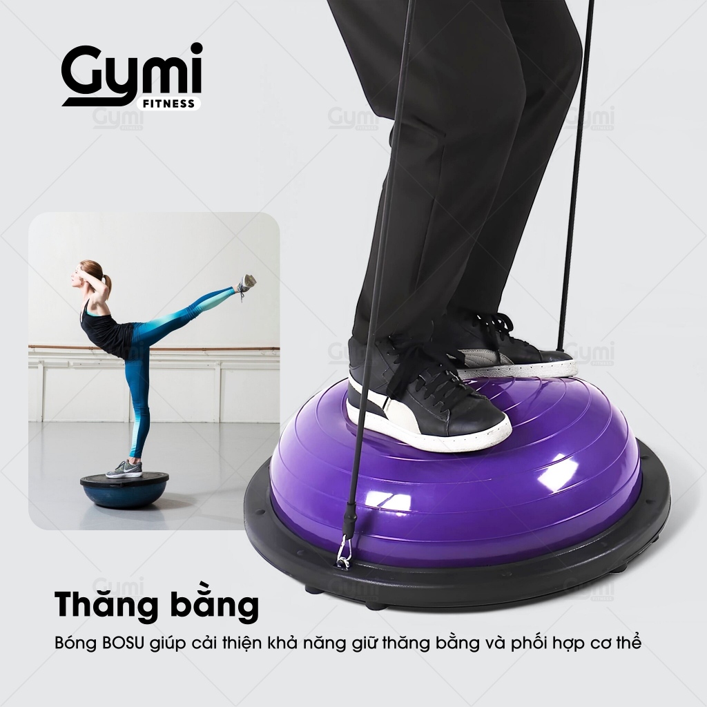 [Kèm Bơm] Bóng Tập Cân Bằng BOSU Cao Cấp [Kèm Bơm] - Tập Yoga, Massage Cơ Thể Tại Nhà, Tùy Chỉnh Linh Hoạt - BongBosu