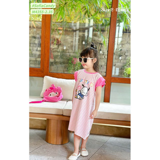 Thời trang trẻ em. Trang phục hè cho bé. Đầm cotton kẻ POCHACCO siêu hot bé gái 13-45kg