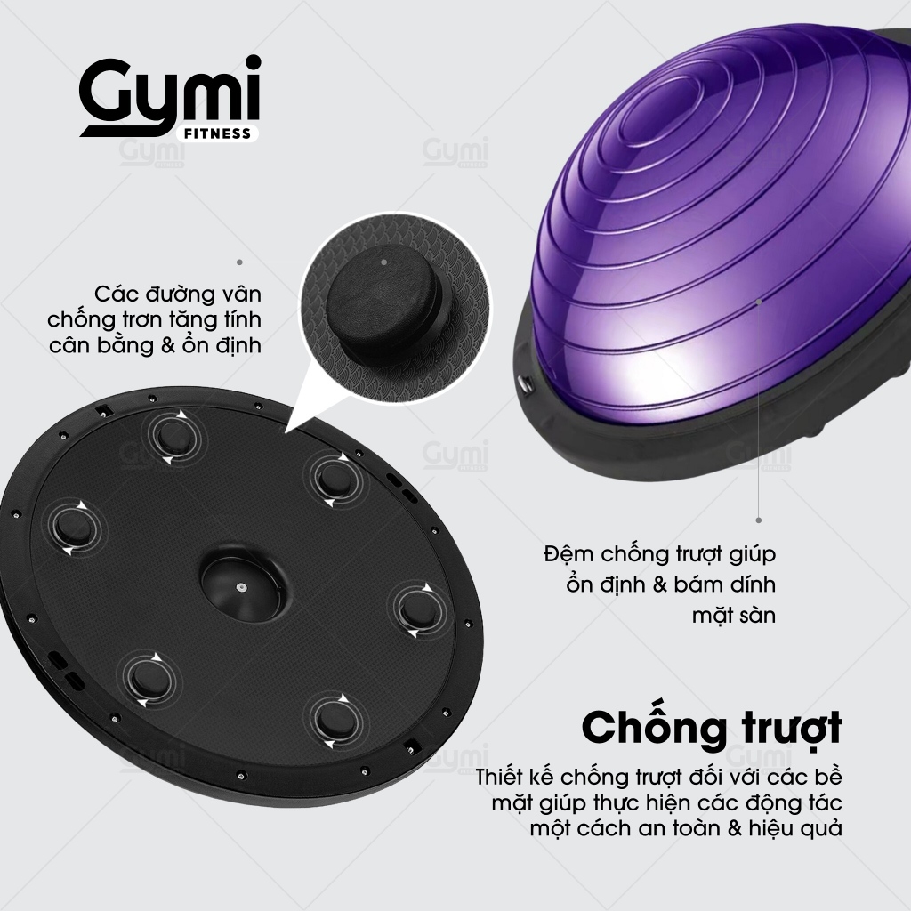 [Kèm Bơm] Bóng Tập Cân Bằng BOSU Cao Cấp [Kèm Bơm] - Tập Yoga, Massage Cơ Thể Tại Nhà, Tùy Chỉnh Linh Hoạt - BongBosu