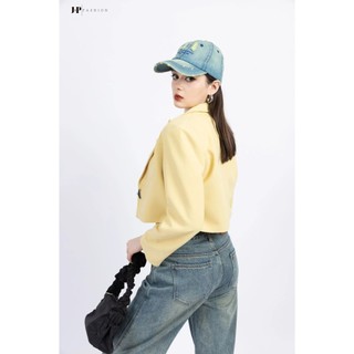 Áo Khoác Croptop Nữ J-P Fashion Hai Lớp, Áo Croptop Blazer Nữ Có Độn Vai Tay Dài Thời Trang Thanh Lịch 11509324