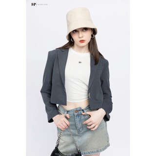 Áo Khoác Croptop Nữ J-P Fashion Hai Lớp, Áo Croptop Blazer Nữ Có Độn Vai Tay Dài Thời Trang Thanh Lịch 11509324