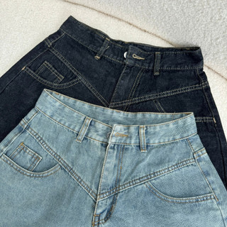 Quần Đùi Jean Nữ Bigsize Lưng Cao Dáng Chữ A Cắt Lai Cá Tính Vải Jean Không Co Giãn J5