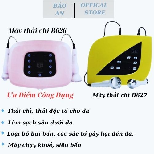 Máy Thải Chì, Máy Hút Chì B627, Máy Thải Chì Hồng B626 Giúp Da Sáng khoẻ, Rạng Rỡ, Bảo Hành 6 Tháng