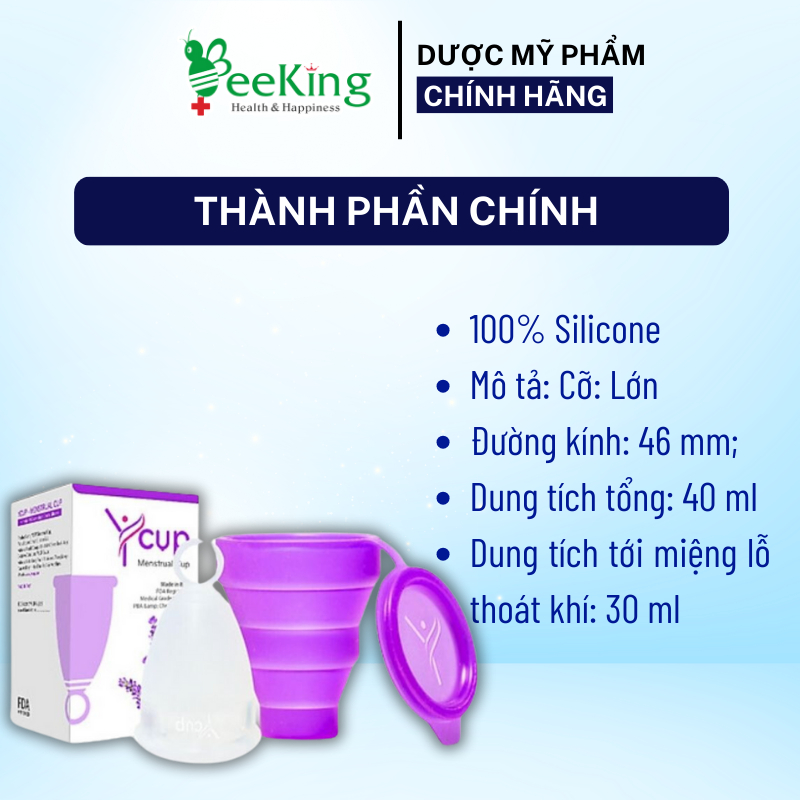 YCUP - CỐC NGUYỆT SAN Y TẾ - Nhập khẩu I talia - BeeKing