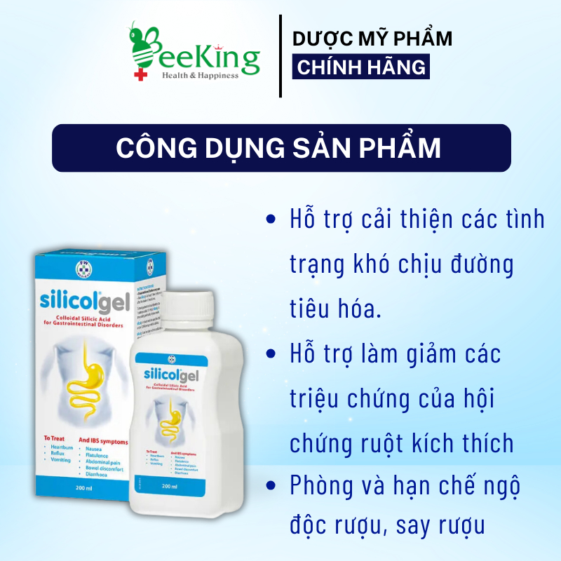 SILICOL GEL - Giảm triệu chứng r.uột kích thích, r.ối loạn tiêu hoá