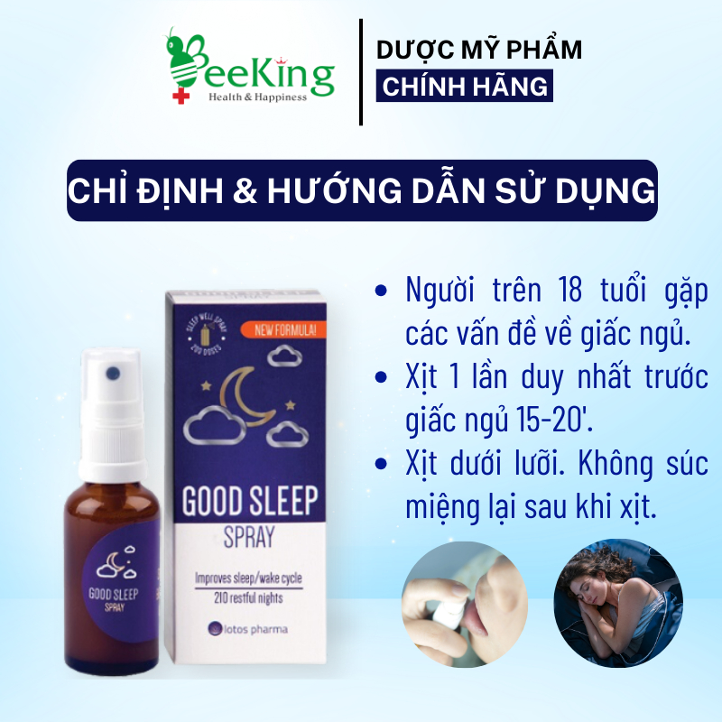 GOOD SLEEP SPRAY - Giúp Ngủ Ngon, Ngủ Sâu
