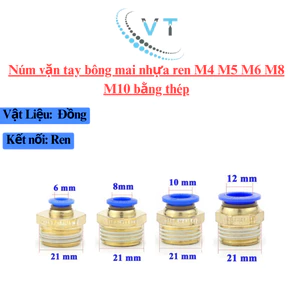 Ốc ren ngoài chân ren (13,17,21mm)ra ống (6,8,10,12mm)