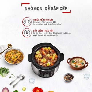 Nồi áp suất điện đa năng Tefal Speedy Cook CY222D68 5L, 900W, 10 thực đơn sẵn  - Bảo hành 24 tháng