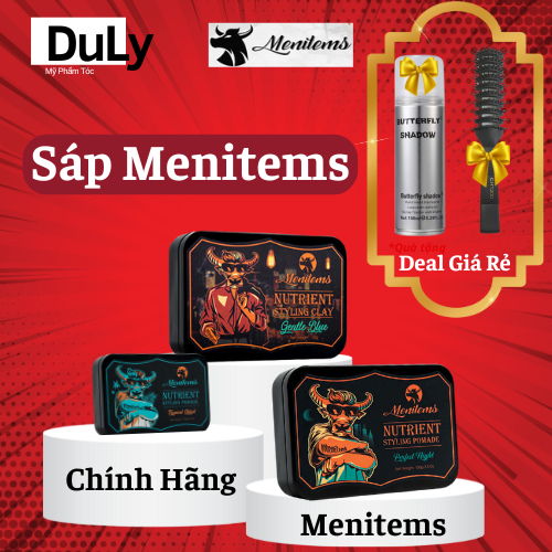 Sáp vuốt tóc Menitems 50G-100G tạo kiểu tóc siêu giữ nếp bóng đẹp cao ...