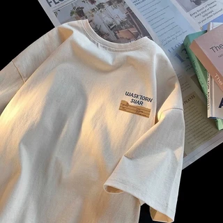 Áo thun phông nữ nam tay lỡ form rộng unisex KONOVA in chữ đơn giản