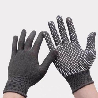SET 50 100 ĐÔI Găng Tay Chống Trơn Trượt Có Hạt Màu Xám - Bao Tất Tay Lao Động Bảo Vệ Tay An Toàn Giá Rẻ