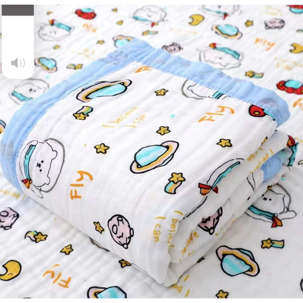 [CHỌN MẪU] Khăn tắm xô cho bé 6 lớp có viền, không xù lông an toàn sơ sinh mềm mại size lớn 1m1x1m1  - 3SBABY MT02