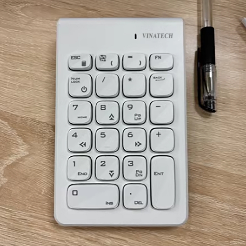 Bàn phím số rời VINATECH dùng cho máy tính cổng USB màu trắng | Shopee ...
