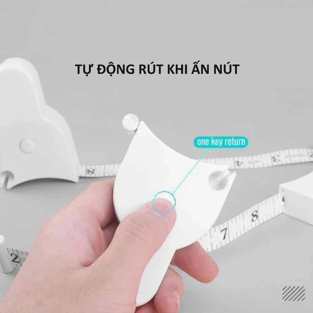Ảnh Thước Dây - Taky, Với Nút Bấm Tự Rút Sau Khi Kéo, Đo Vòng Bụng, Đùi, Tay, Vòng Eo 3 Vòng Kiểm Tra Sức Khỏe 1.5m. 5945 1