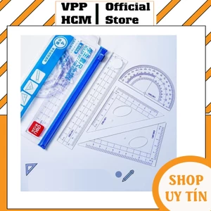 1 Bộ dụng cụ thước học sinh Deli, 4 dụng cụ E9597