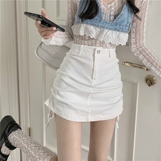 Chân váy kaki bigsize dáng chữ A có dây dút hai bên tôn dáng lưng cao có quần bảo hộ cá tính CVKAKI