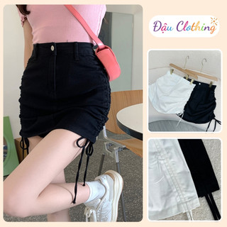 Chân váy kaki bigsize dáng chữ A có dây dút hai bên tôn dáng lưng cao có quần bảo hộ cá tính CVKAKI