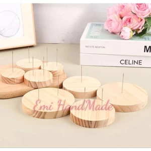 Giá gỗ, đế gỗ cắm thú len, trưng bày sản phẩm len móc, phụ kiện handmade