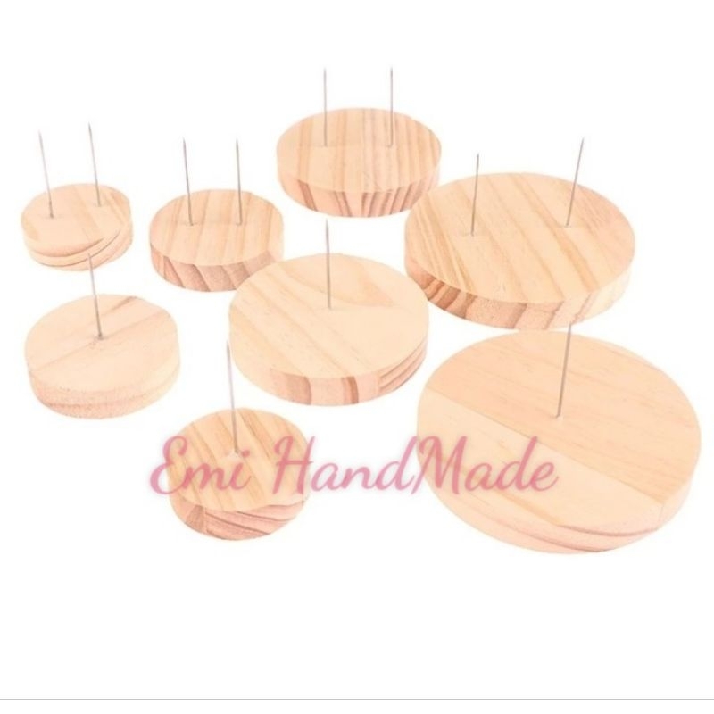 Giá gỗ, đế gỗ cắm thú len, trưng bày sản phẩm len móc, phụ kiện handmade